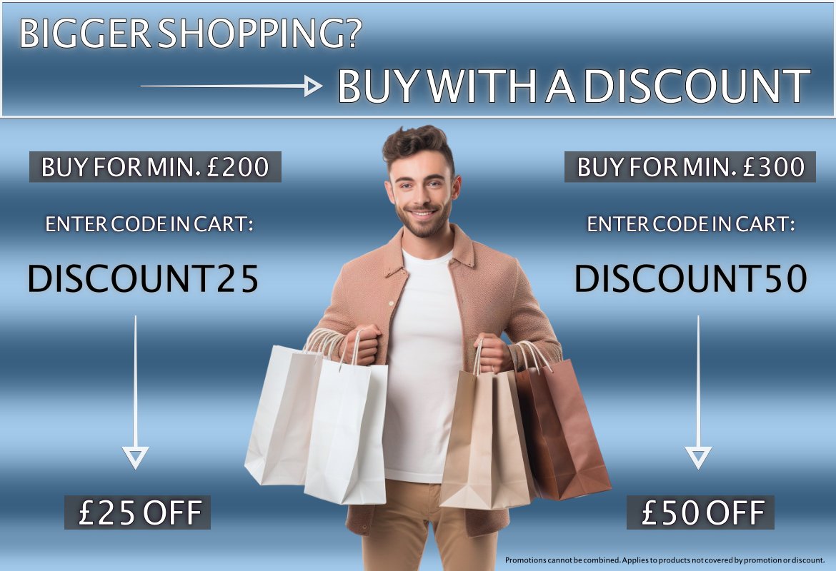 Larger purchases? Take advantage of the discount.